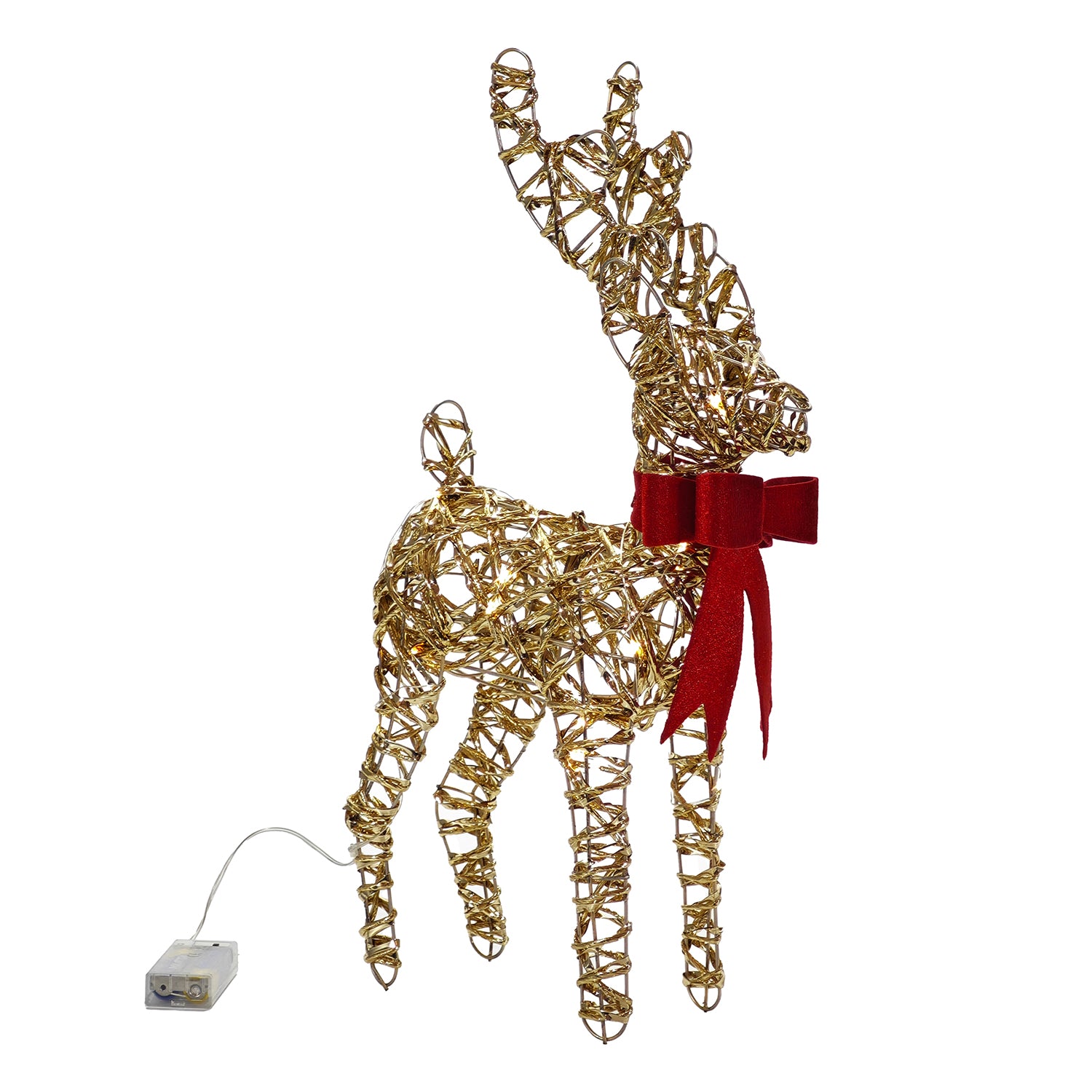 DICTROLUX - Renna Luminosa 20 LED Bianco Caldo h40 cm