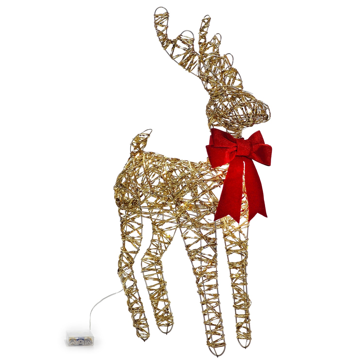 DICTROLUX - Renna Luminosa 40 LED Bianco Caldo h65 cm