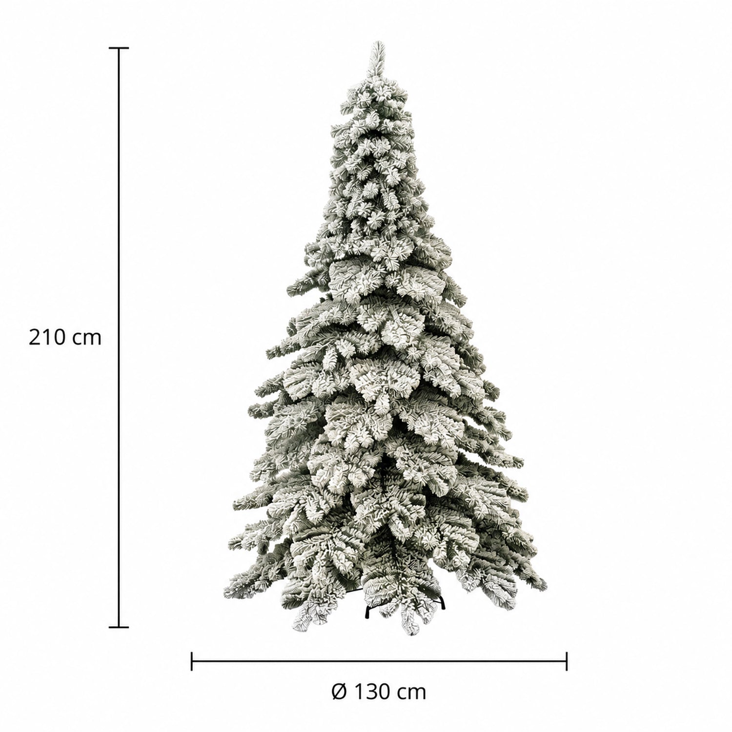 VESTIAMO CASA GRAN NATALE - Albero di Natale Artificiale Balcani Innevato - h210 cm diametro alla base 130 cm