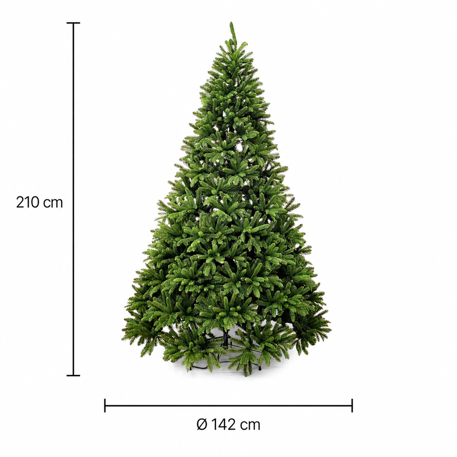 VESTIAMO CASA GRAN NATALE - Albero di Natale Artificiale Scandinavo - h210 cm diametro alla base 142 cm