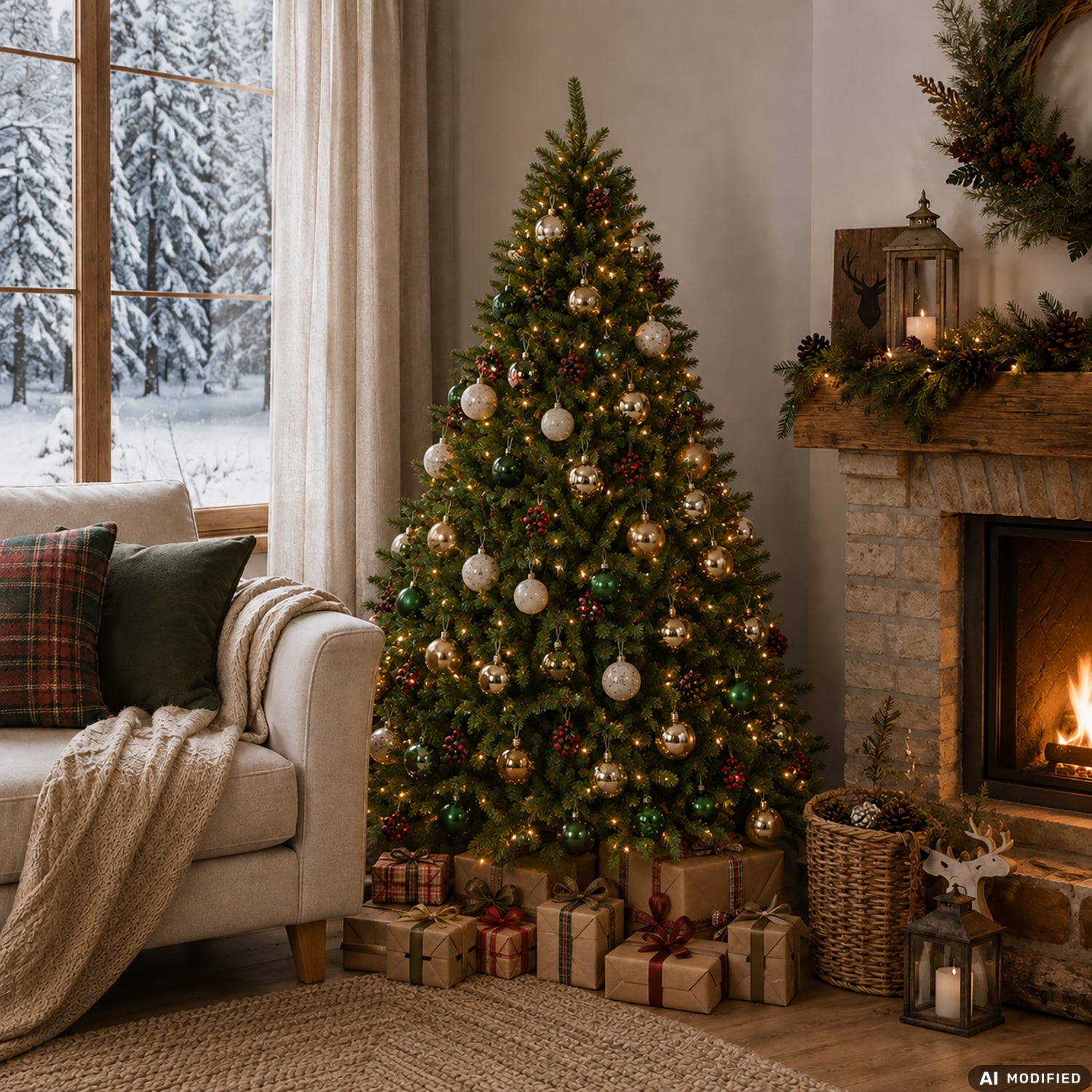 VESTIAMO CASA GRAN NATALE - Albero di Natale Artificiale Scandinavo - h240 cm diametro alla base 162 cm