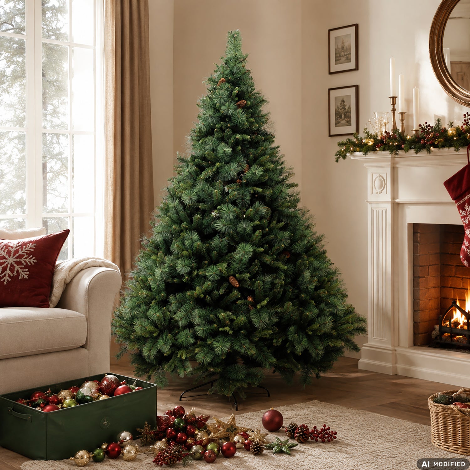 VESTIAMO CASA GRAN NATALE - Albero di Natale Artificiale Broad Peak - h180 cm diametro alla base 116 cm