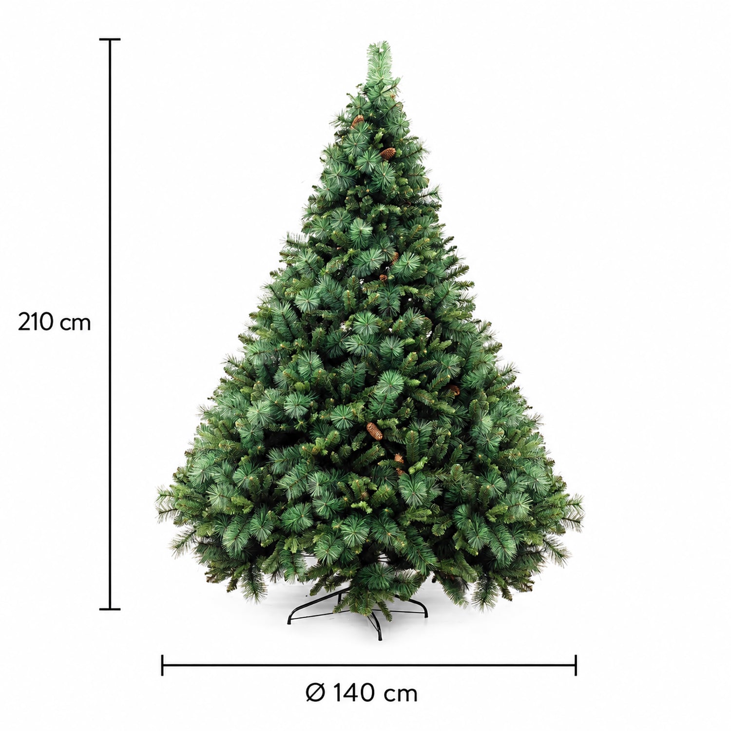 VESTIAMO CASA GRAN NATALE - Albero di Natale Artificiale Broad Peak - h210 cm diametro alla base 140 cm