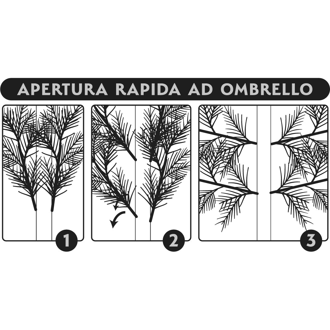 VESTIAMO CASA GRAN NATALE - Albero di Natale Broad Peak - h210 cm diametro alla base 140 cm