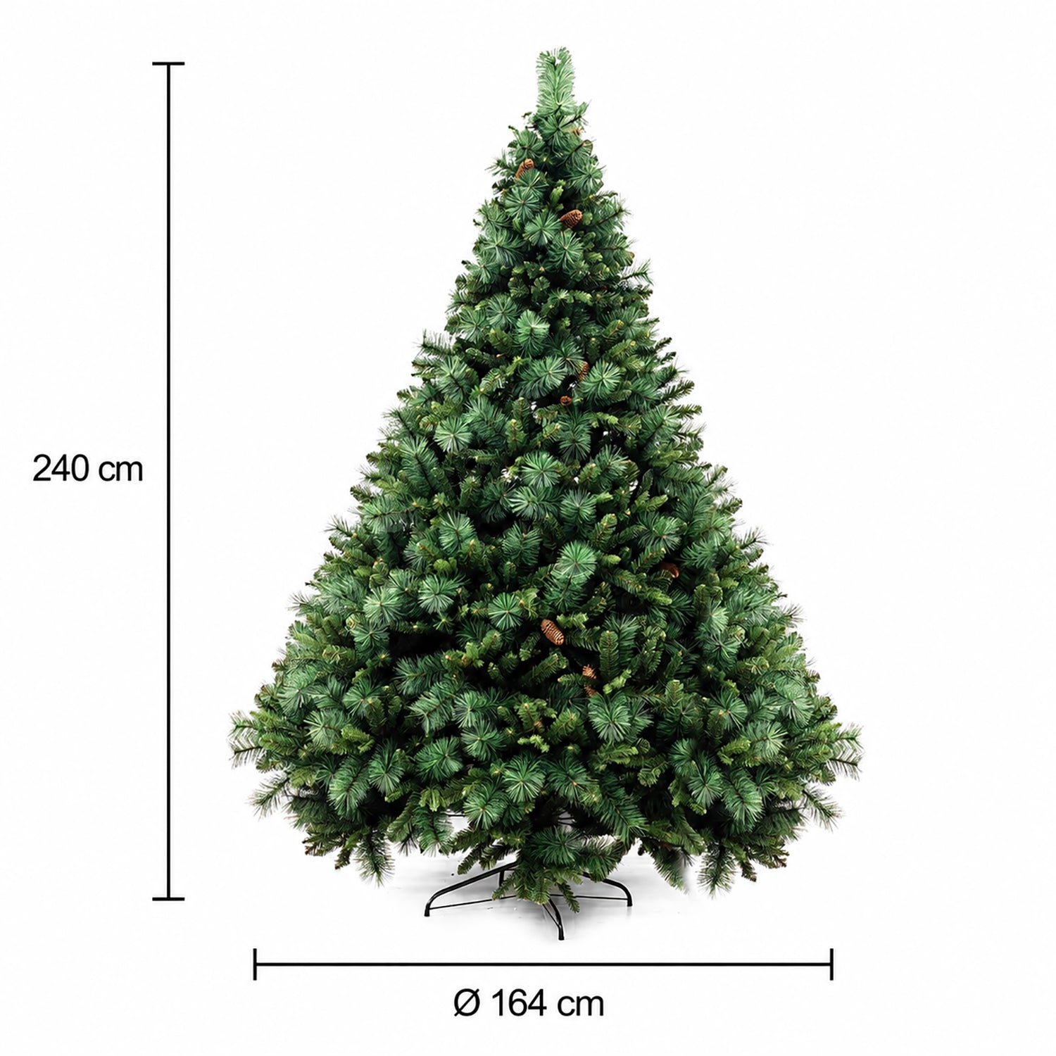 VESTIAMO CASA GRAN NATALE - Albero di Natale Artificiale Broad Peak - h240 cm diametro alla base 164 cm