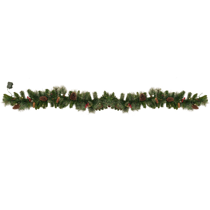 DICTROLUX - Ghirlanda Natalizia Luminosa 50 Led Bianco Caldo - Lunghezza 270 cm