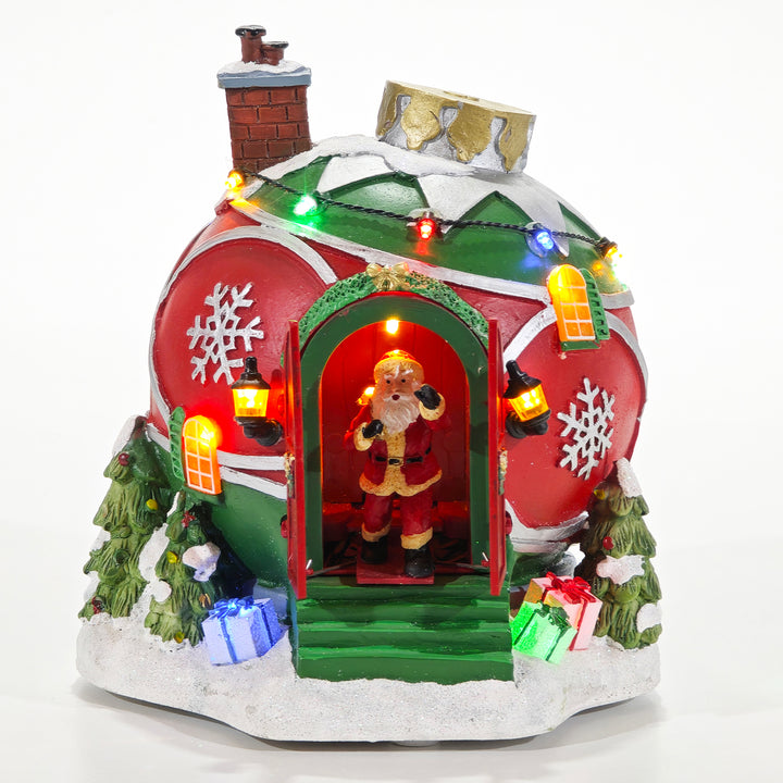 VESTIAMO CASA GRAN NATALE - La Casetta di Babbo Natale - h20,8 diametro 18,8 cm