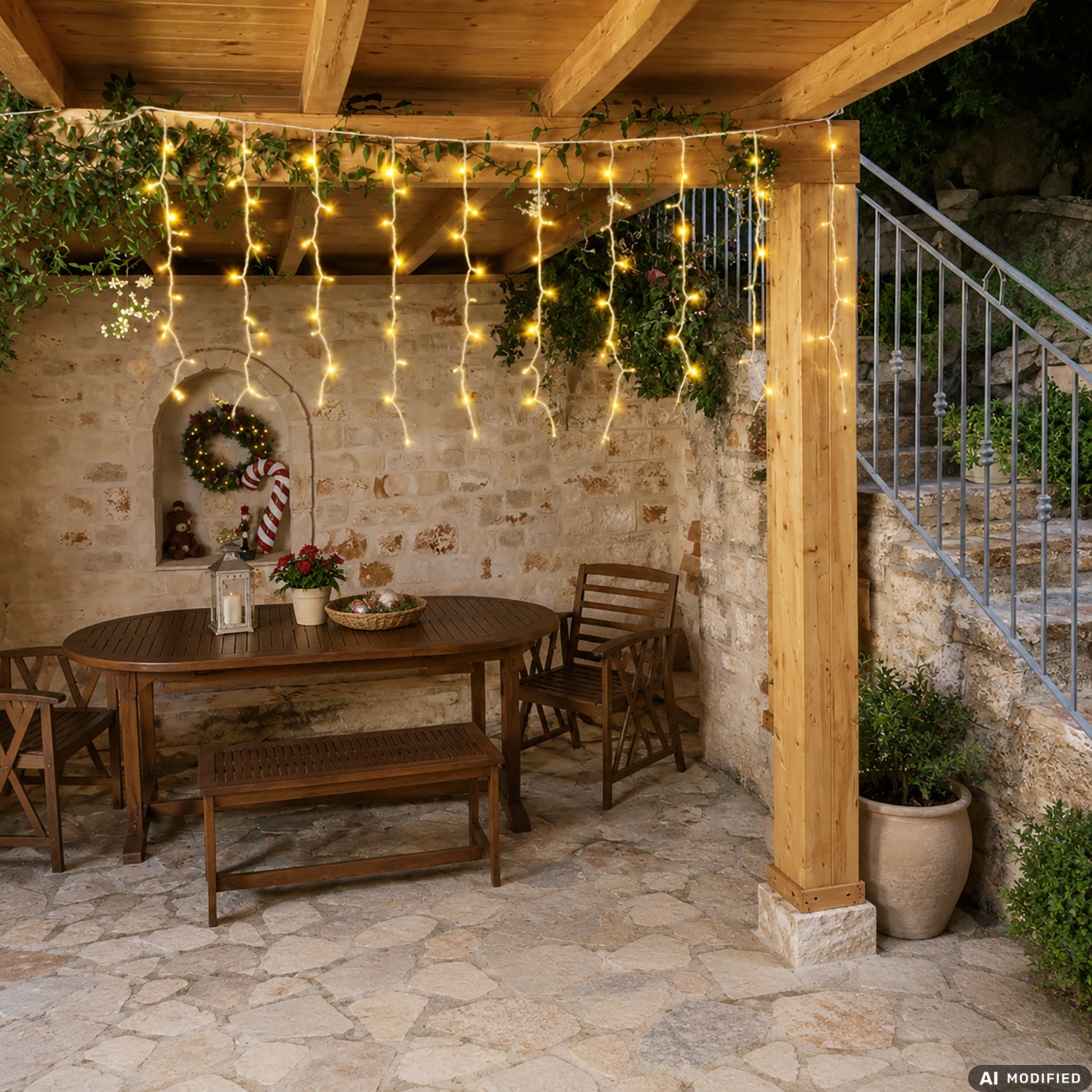 DICTROLUX - Tenda Luminosa Premium Max 80 LED Bianco Caldo h100x200 cm