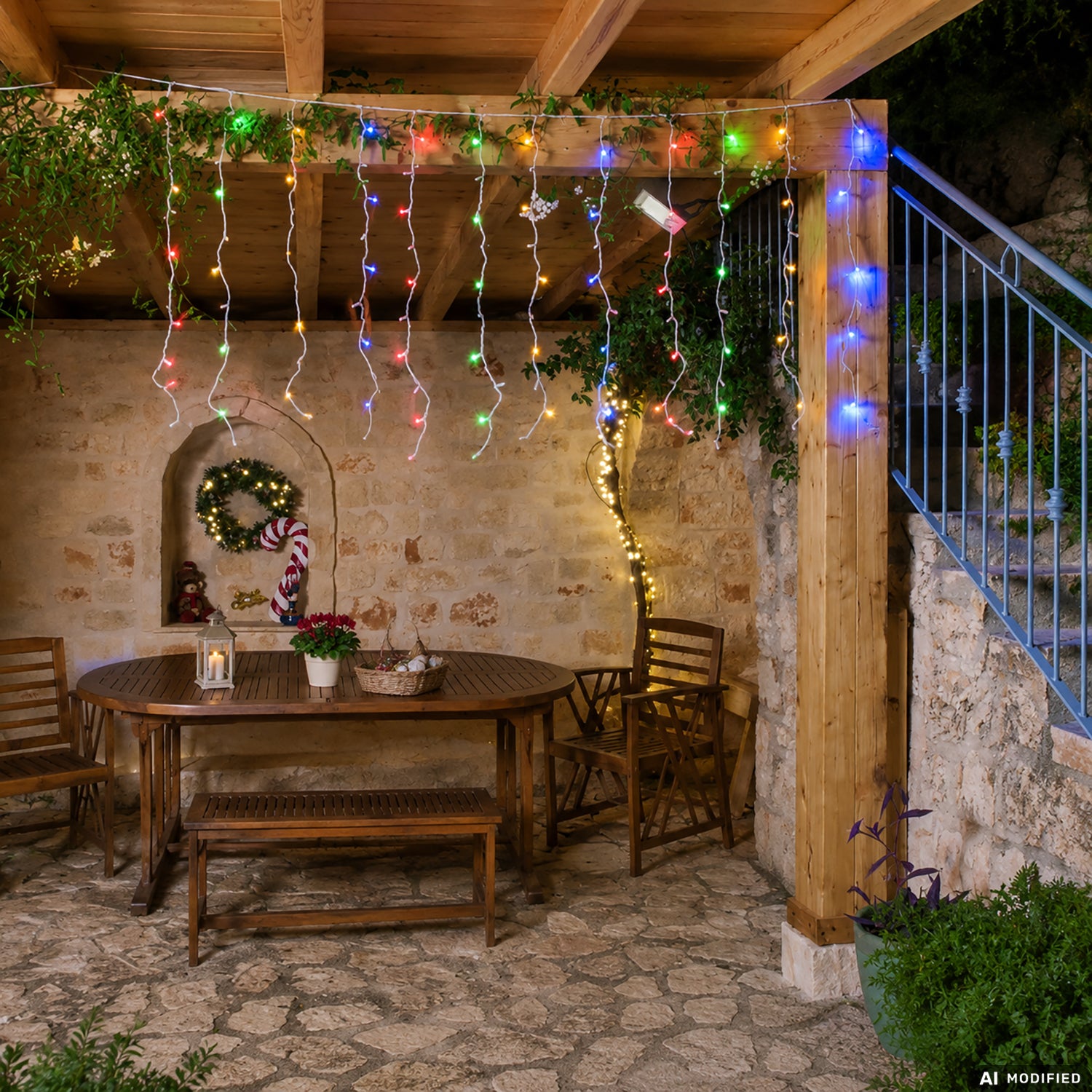 DICTROLUX - Tenda Luminosa Premium Max 80 LED Multicolor h100x200 cm