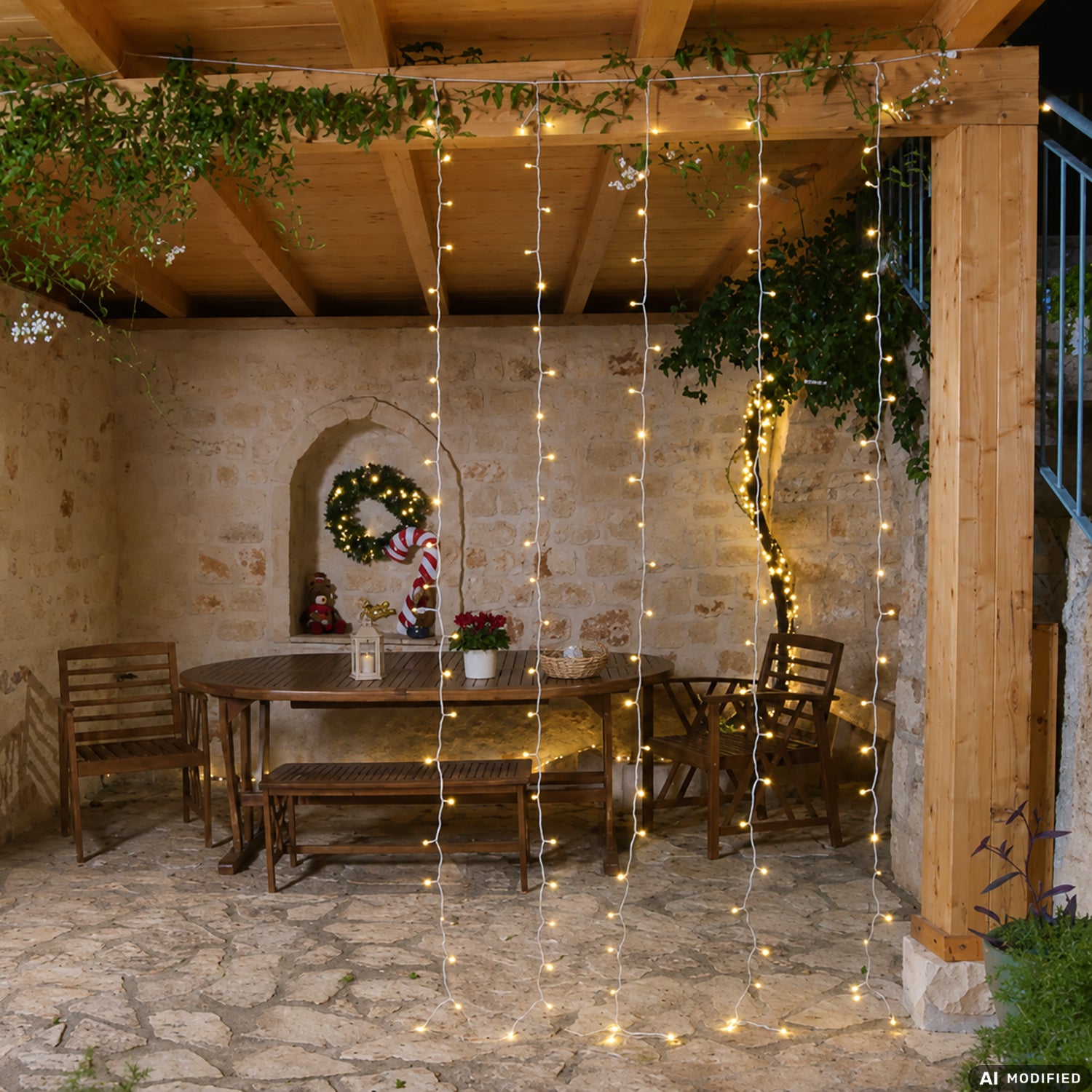 DICTROLUX - Tenda Luminosa Premium Max 120 LED Bianco Caldo h300x100 cm