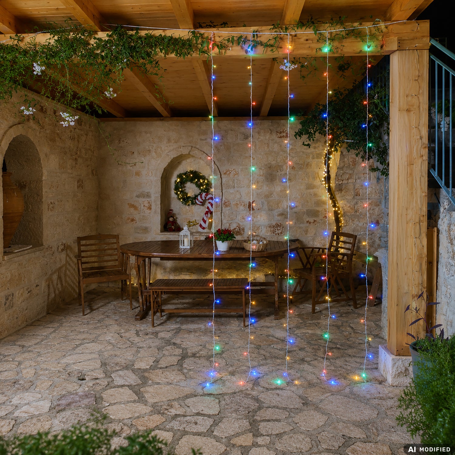DICTROLUX - Tenda Luminosa Premium Max 120 LED Multicolor h3x1 metri