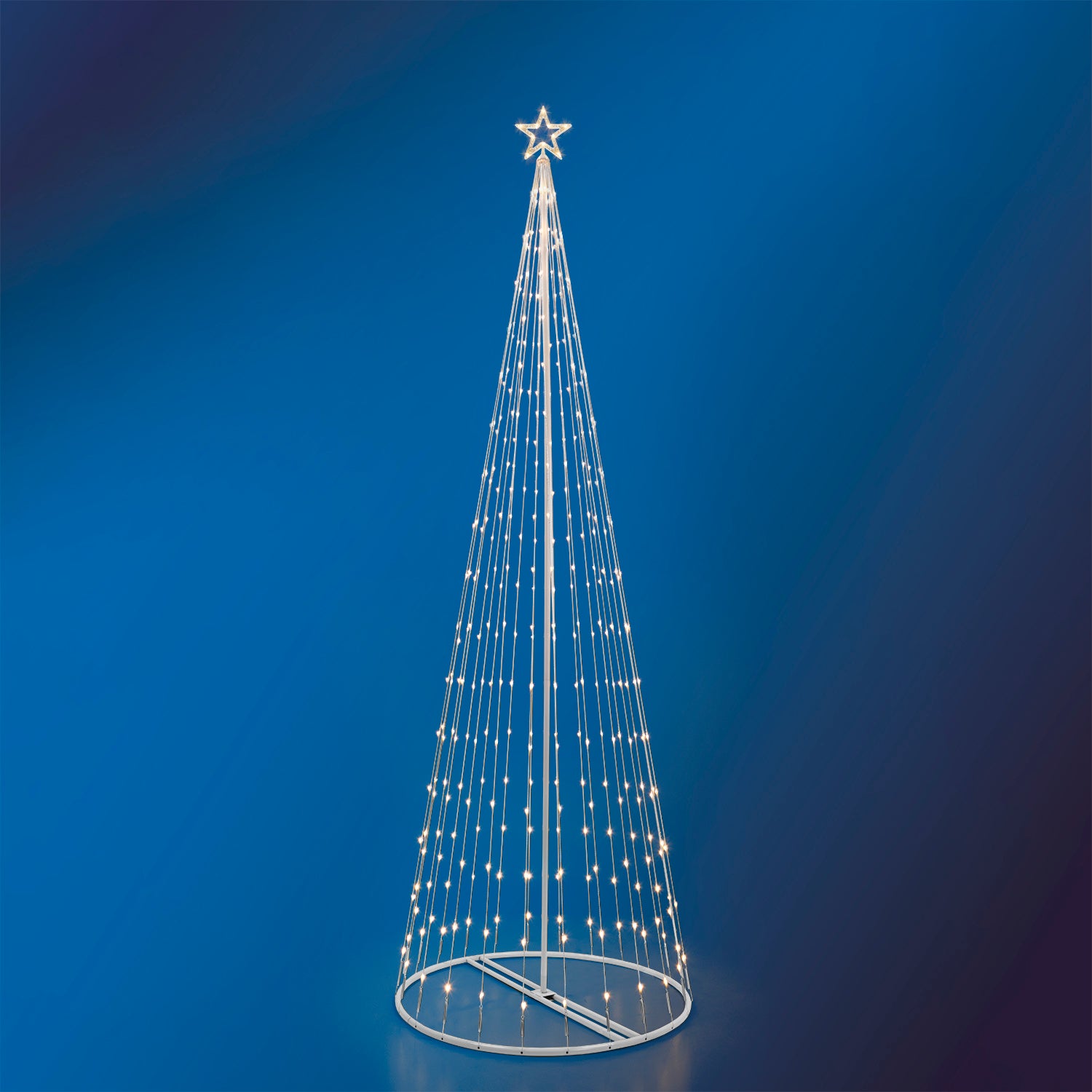 DICTROLUX - Albero di Natale Luminoso 274 LED Bianco Caldo - h200 cm diametro 60 cm