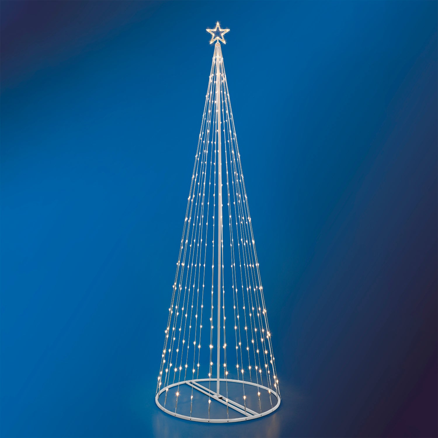 DICTROLUX - Albero di Natale Luminoso 394 LED Bianco Caldo - h300 cm diametro 70 cm