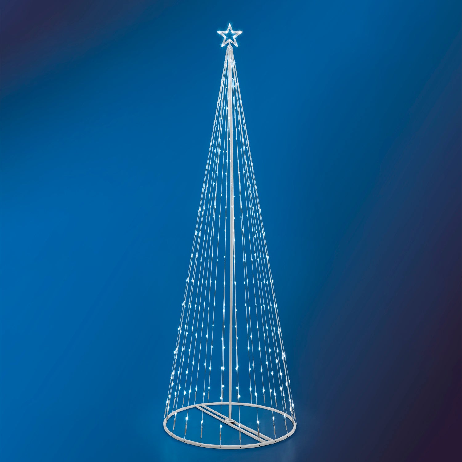 DICTROLUX - Albero di Natale Luminoso 394 LED Bianco Freddo - h300 cm diametro 70 cm