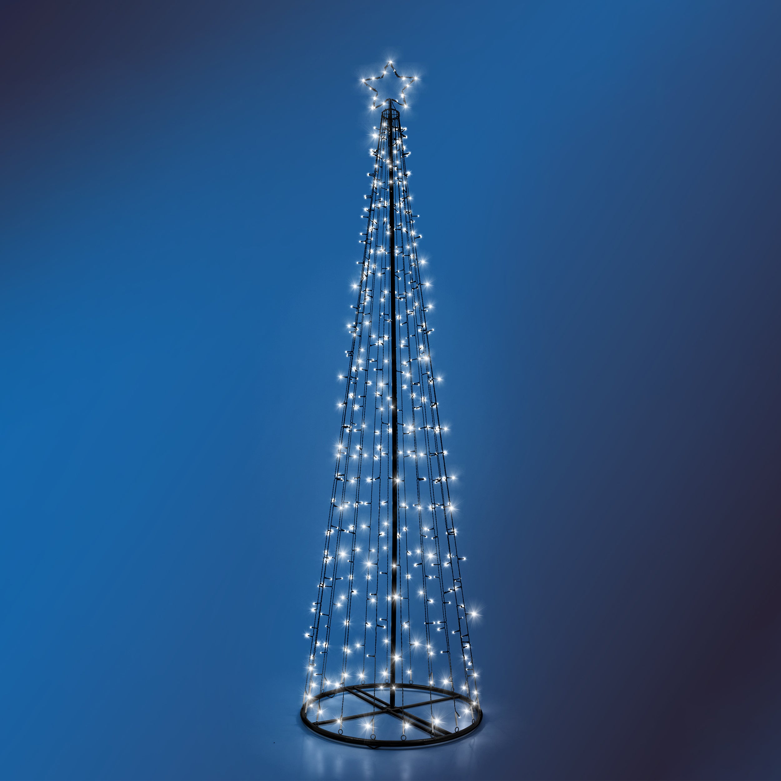 DICTROLUX - Albero di Natale Luminoso 500 LED Bianco Freddo - h280 cm diametro 70 cm