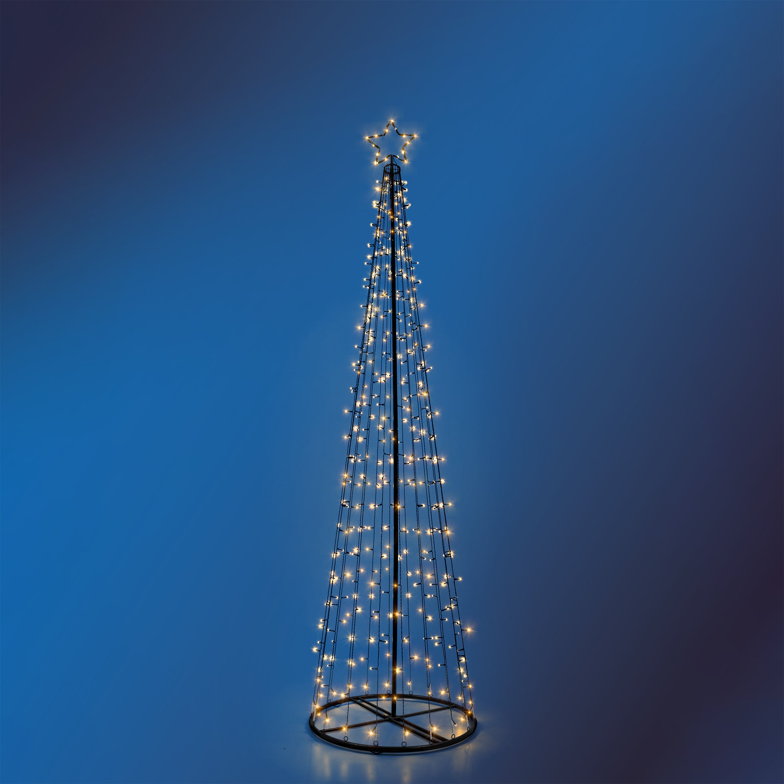 DICTROLUX - Albero di Natale Luminoso 276 LED Bianco Caldo - h200 cm diametro 60 cm
