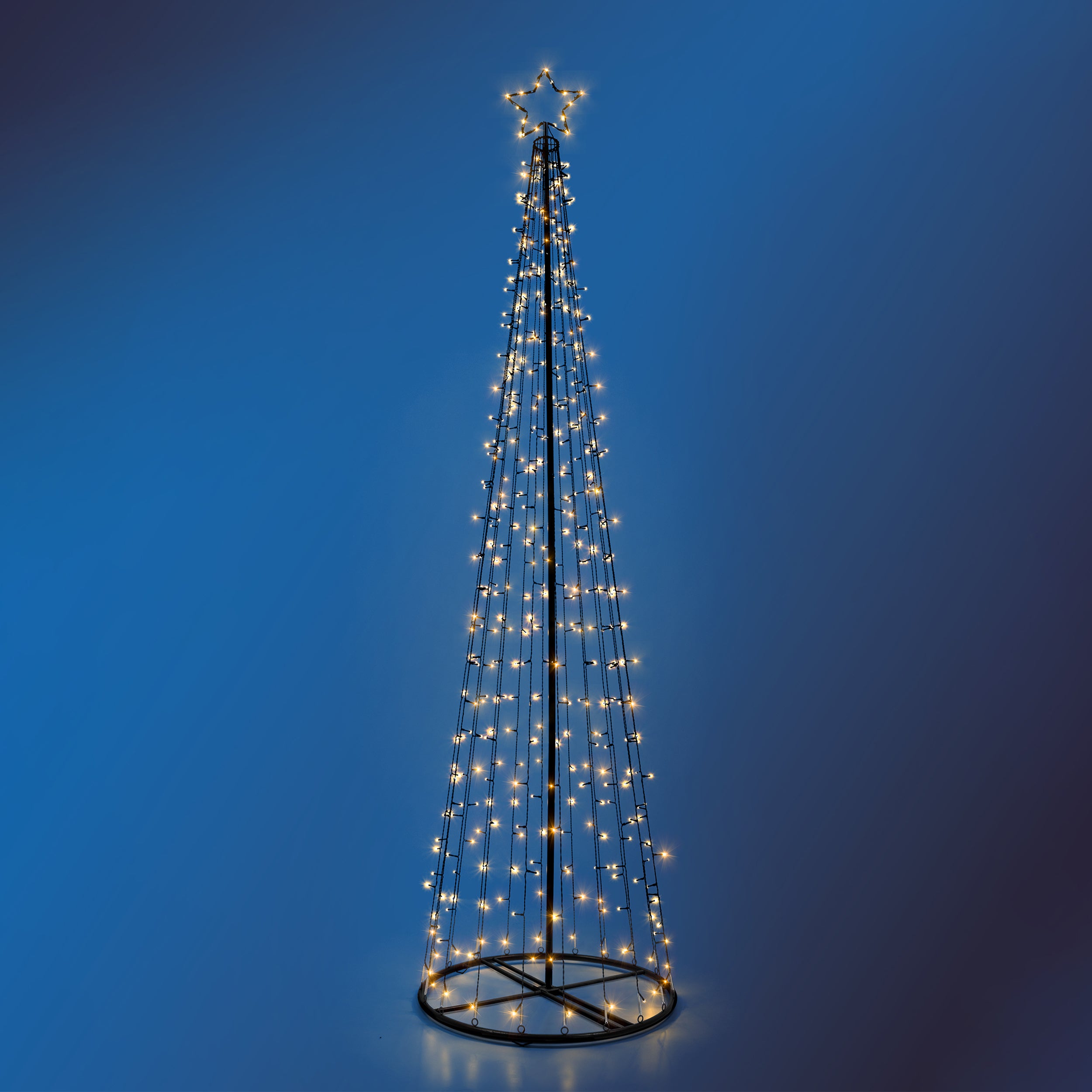 DICTROLUX - Albero di Natale Luminoso 500 LED Bianco Caldo - h280 cm diametro 70 cm