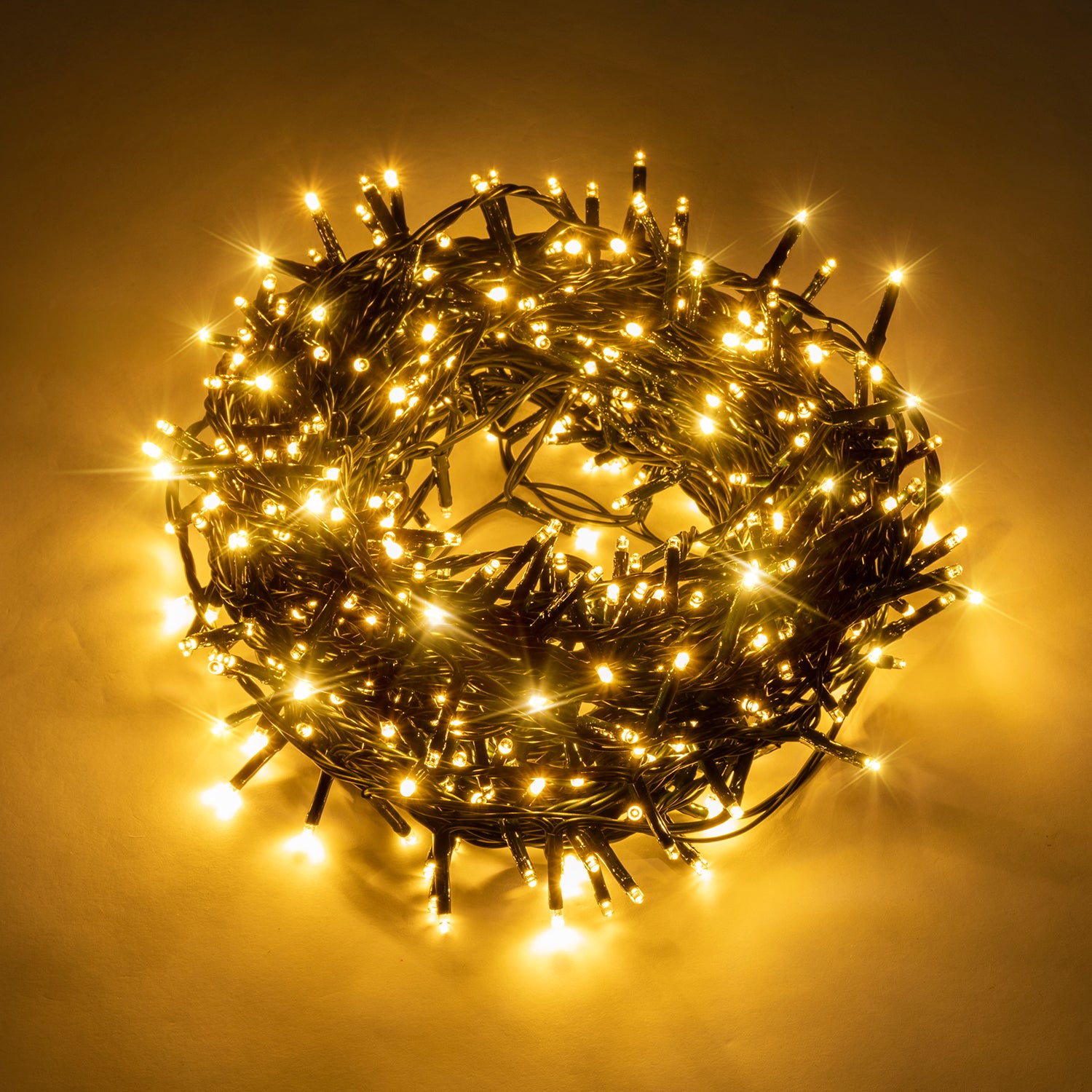 DICTROLUX - Catena Luminosa 500 Led Bianco Caldo Mix Flash - 25 metri di catena luminosa