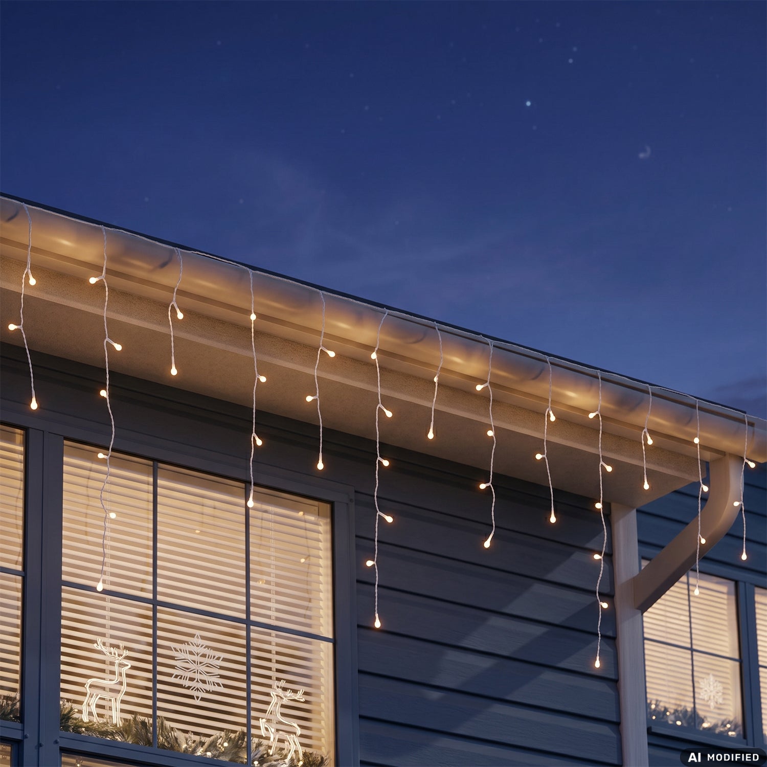 DICTROLUX - Tenda Luminosa Ice Light Premium 75 LED Bianco Caldo Prolungabile h0,60x3 metri