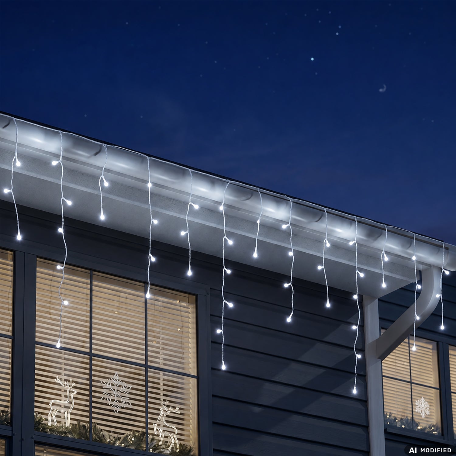 DICTROLUX - Tenda Luminosa Ice Light Premium 240 LED Bianco Freddo Prolungabile h0,60x9,60 metri