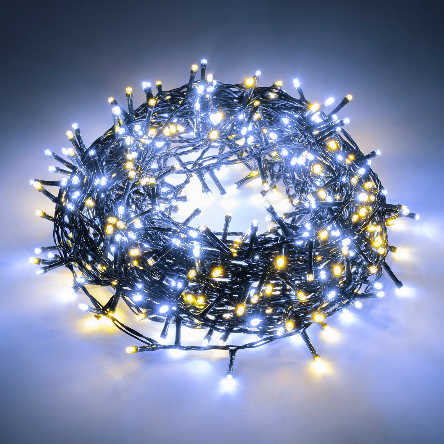 DICTROLUX - Catena Luminosa Compact 500 LED Bianco Caldo e Freddo 15 metri