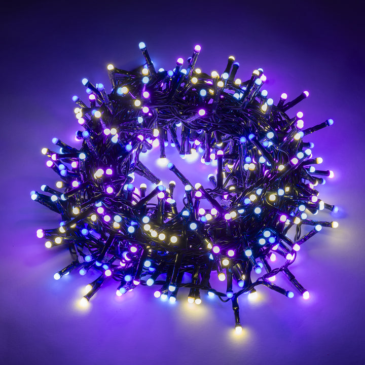 DICTROLUX - Catena Luminosa 500 LED Multicolor Candy Soft MiniPearl 12,5 metri