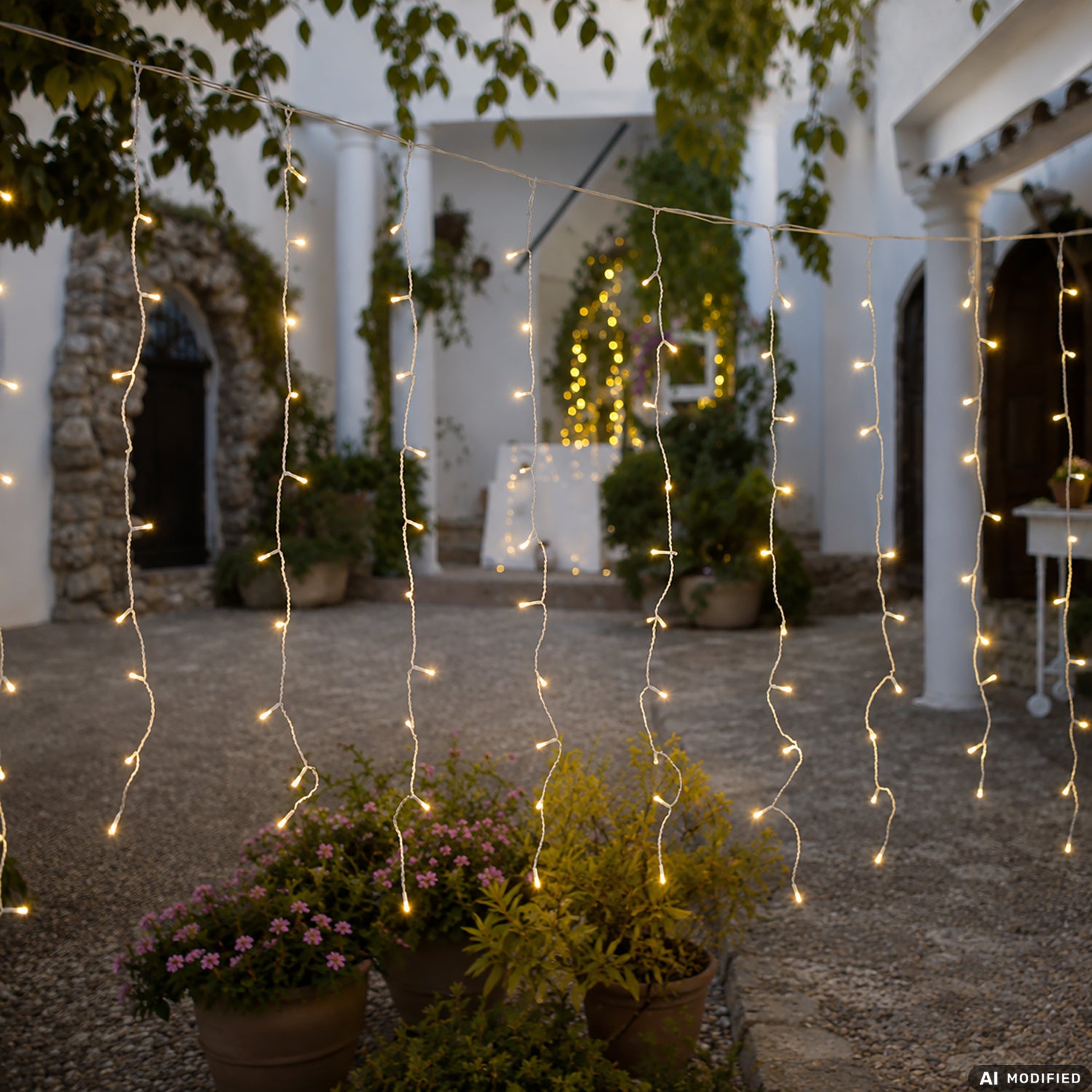 DICTROLUX - Tenda Luminosa Plus 160 LED Bianco Caldo h0,50x4 metri