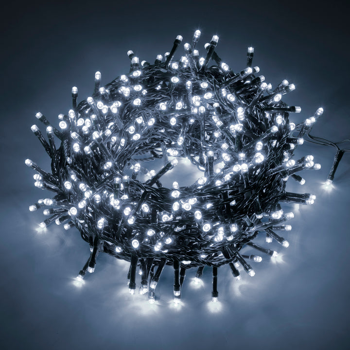 DICTROLUX - Catena Luminosa 500 LED Bianco Freddo 25 metri