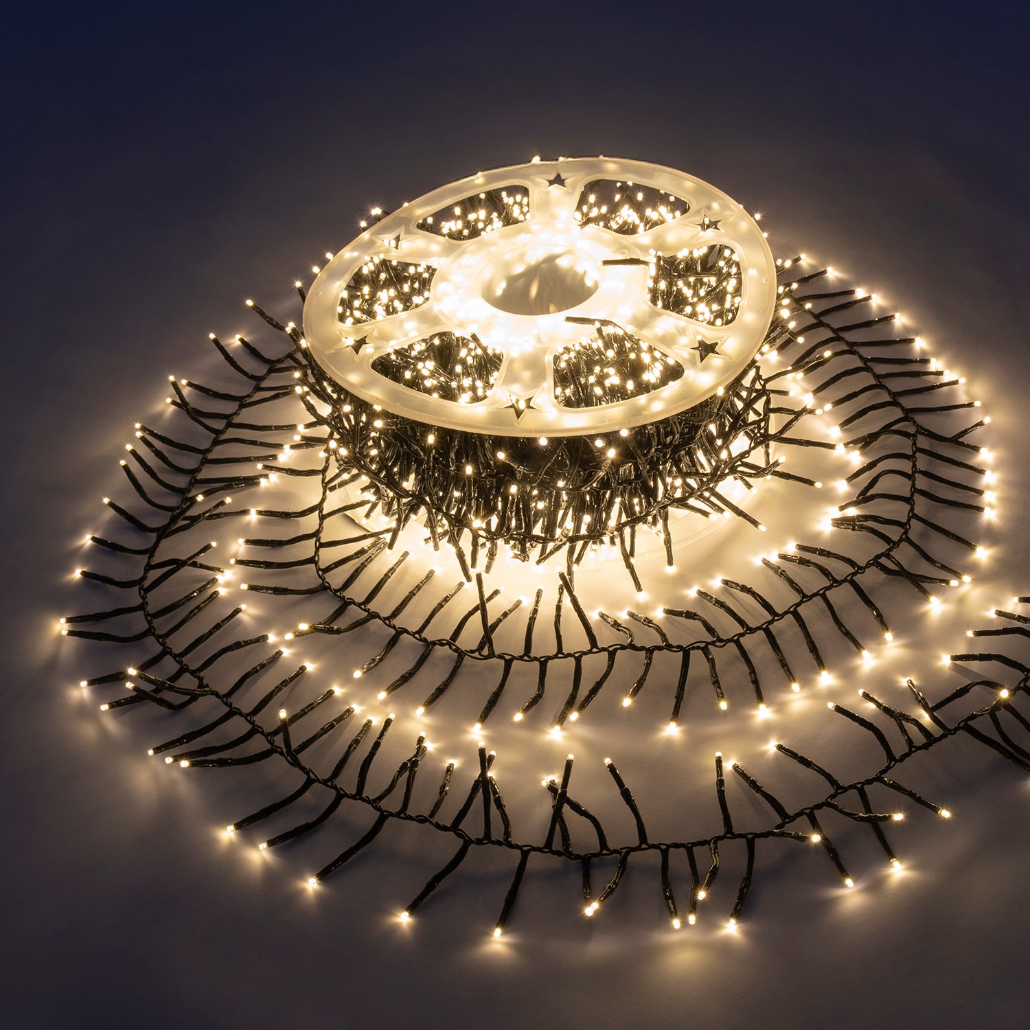 DICTROLUX - Catena Luminosa 1000 MicroLED Bianco Caldo Cluster 10 metri