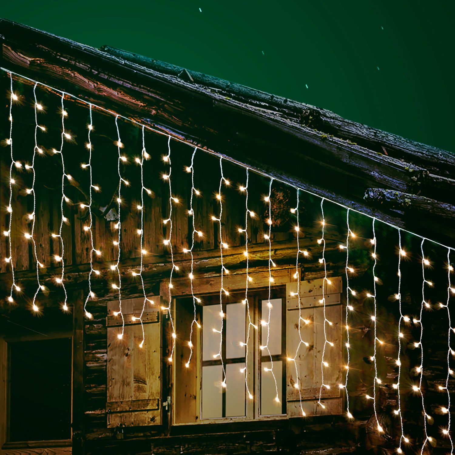 DICTROLUX - Tenda Solare Luminosa 300 Led Bianco Caldo - altezza 100x300 cm