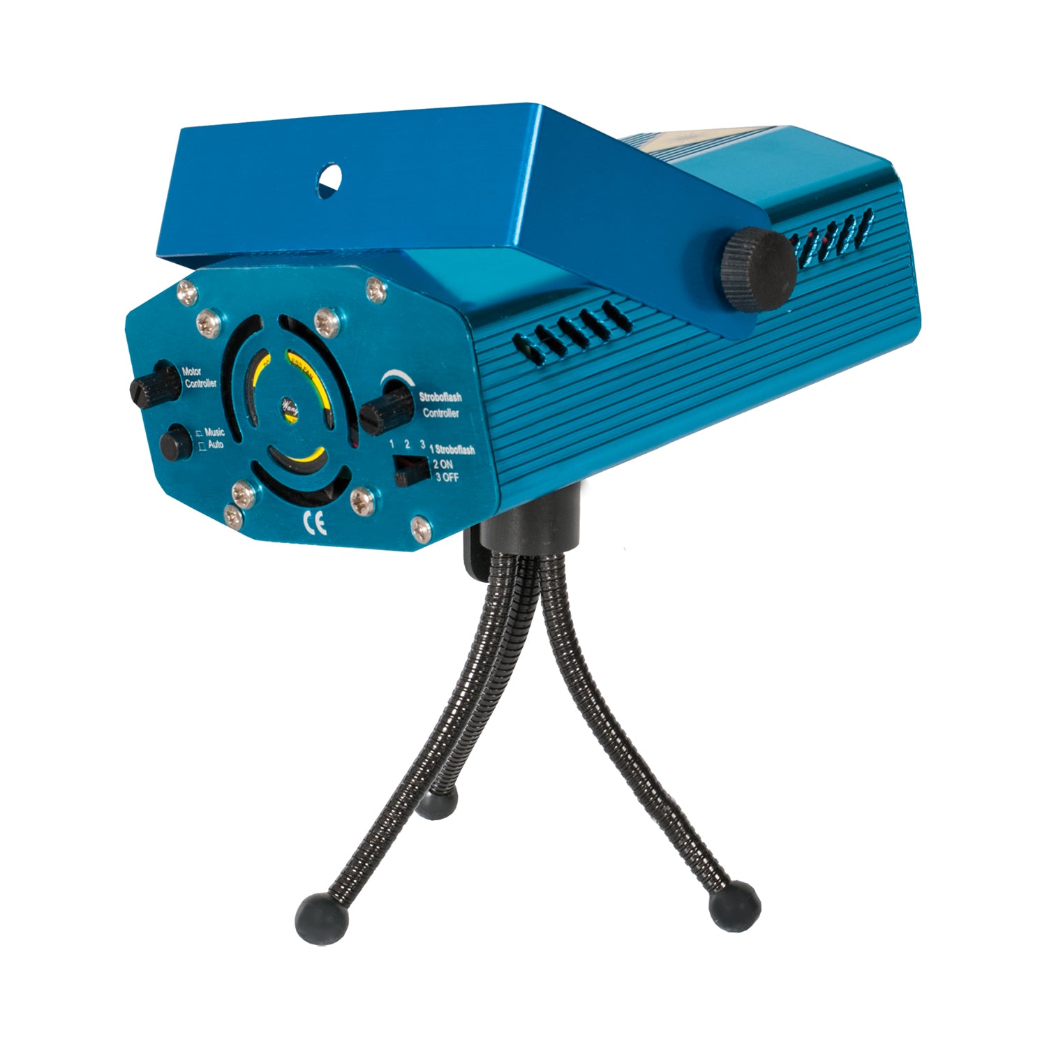 DICTROLUX - Proiettore Laser da Interno Rosso e Verde con 14 Effetti Luminosi, Funzione Music e Treppiede Regolabile