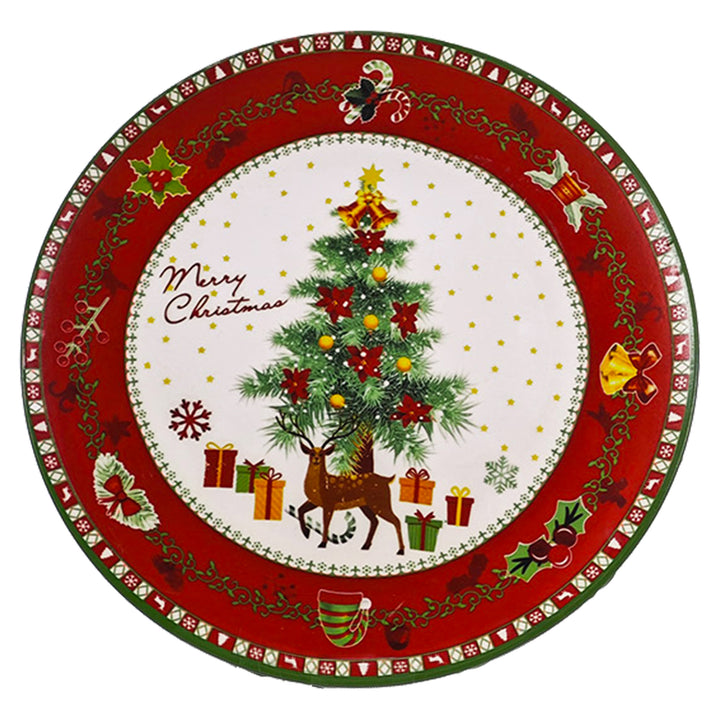 VESTIAMO CASA GRAN NATALE - Piatto Natalizio in Ceramica Decorativa - diametro 33 cm