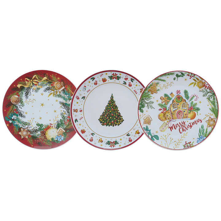 VESTIAMO CASA GRAN NATALE - Piatto Natalizio in Ceramica Decorativa - diametro 33 cm