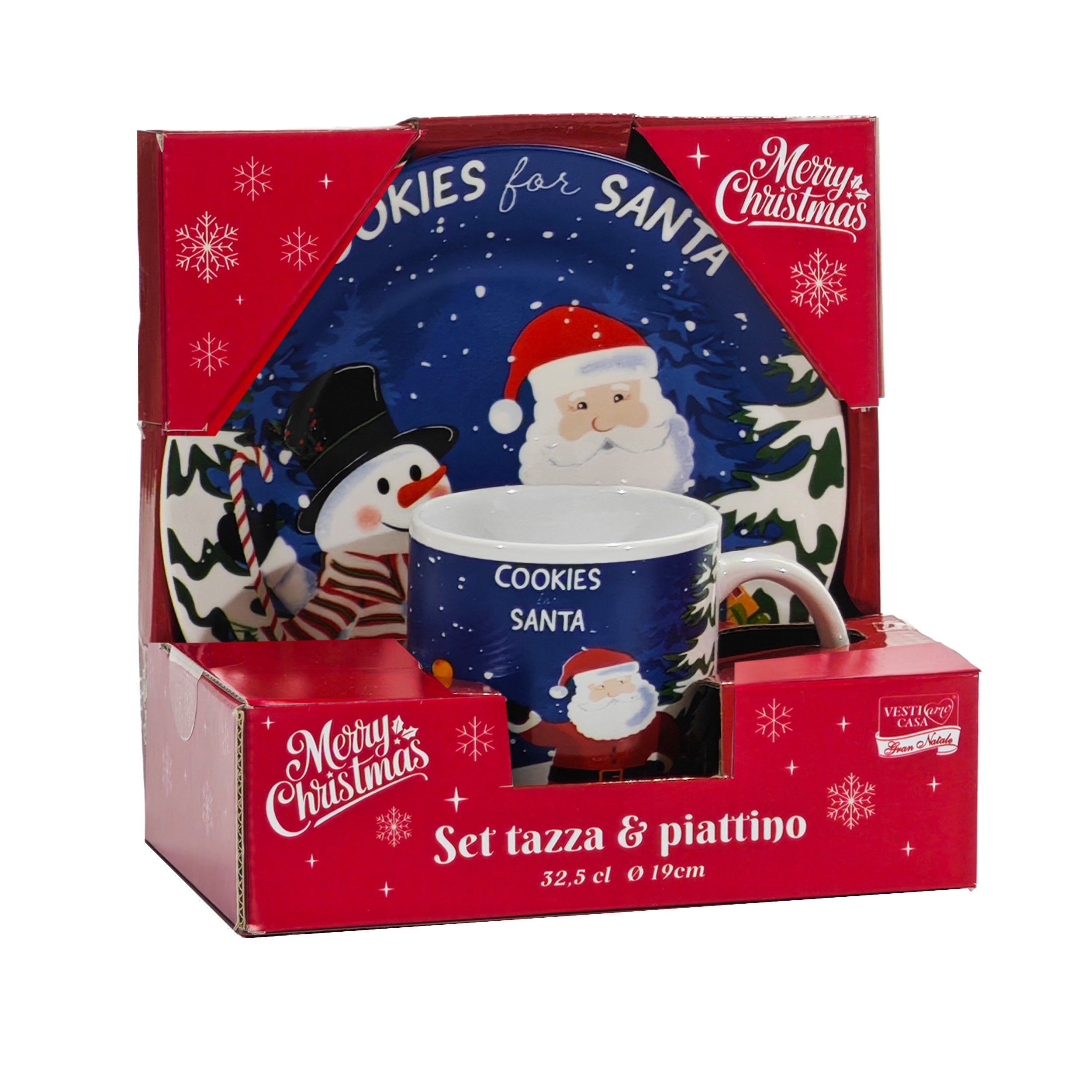 VESTIAMO CASA GRAN NATALE - Set Tazza e piattino Natalizie