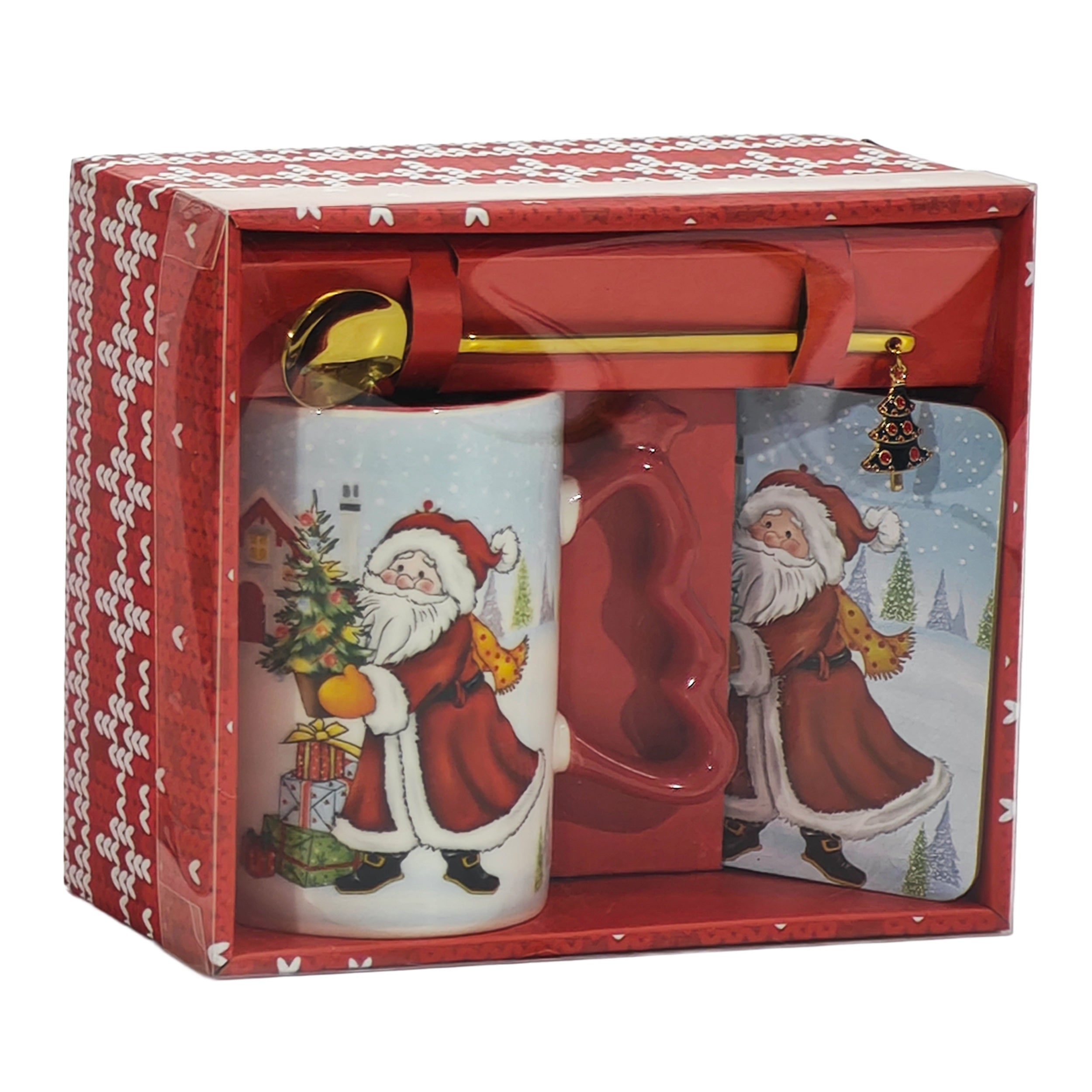VESTIAMO CASA GRAN NATALE - Set Tazza con cucchiaino e sottobicchiere