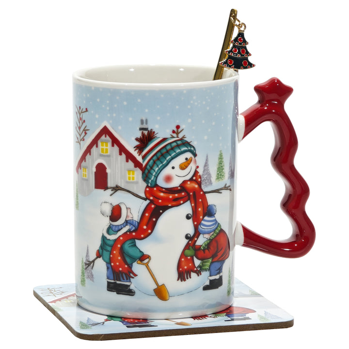 VESTIAMO CASA GRAN NATALE - Set Tazza con cucchiaino e sottobicchiere