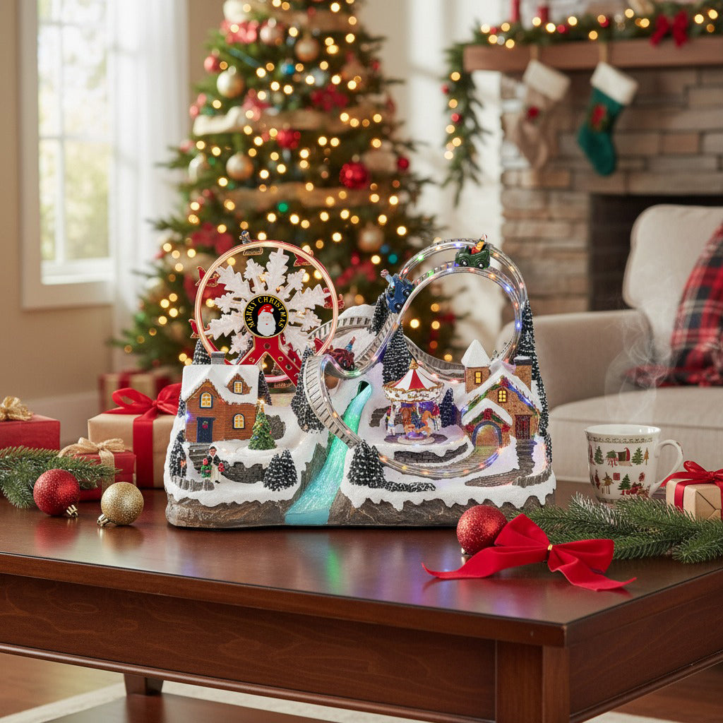 Decorazioni Natalizie Riutilizzabili - Set Con Striscione, Fiocchi Di Neve, Alberi - 13 Pezzi - Eco-Friendly - Foto 2