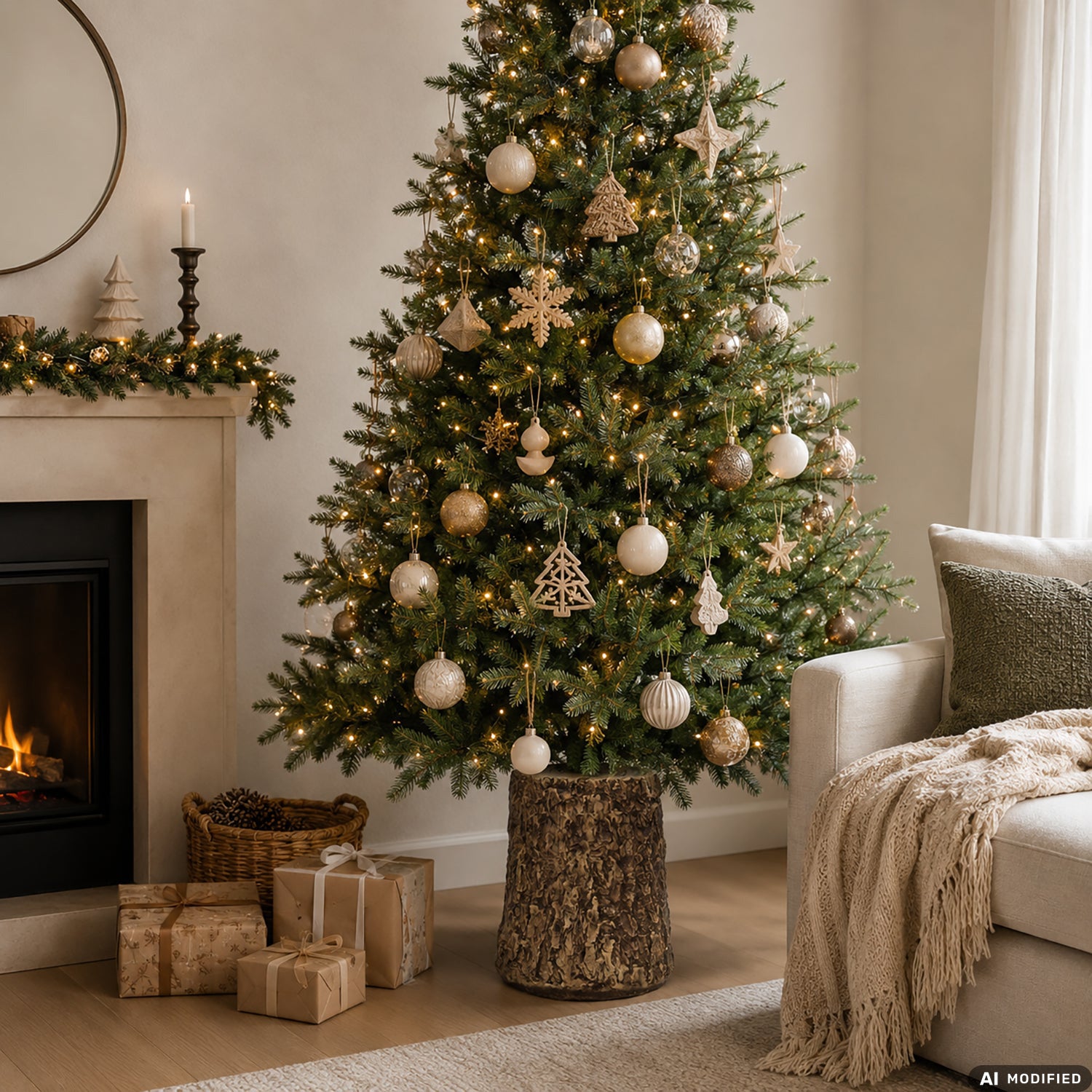 VESTIAMO CASA GRAN NATALE - Base Albero di Natale Tronco - h28,5 cm diametro 22,5 cm