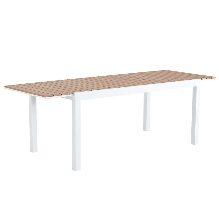 CASA COLLECTION - Tavolo allungabile in alluminio Mira bianco - h74x170/230x90 cm