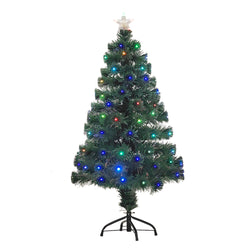 DICTROLUX - Albero di Natale Luminoso 125 Led RGB Fibra Ottica Multicolor - h120 cm diametro 60 cm