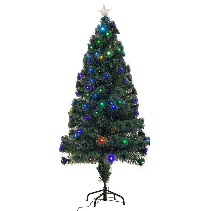 DICTROLUX - Albero di Natale Luminoso 165 Led RGB Fibra Ottica Multicolor - h150 cm diametro 72 cm