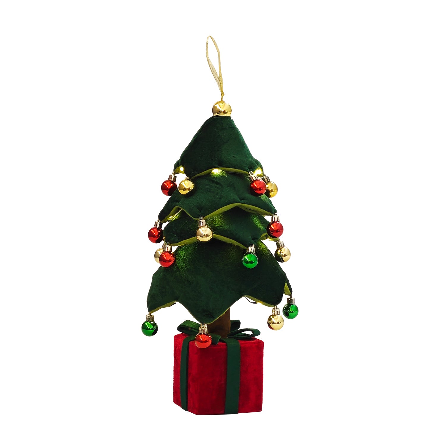 VESTIAMO CASA GRAN NATALE - Alberello Pop Up Luminoso 29 LED Bianco Caldo Estensibile da 28 a 45 cm