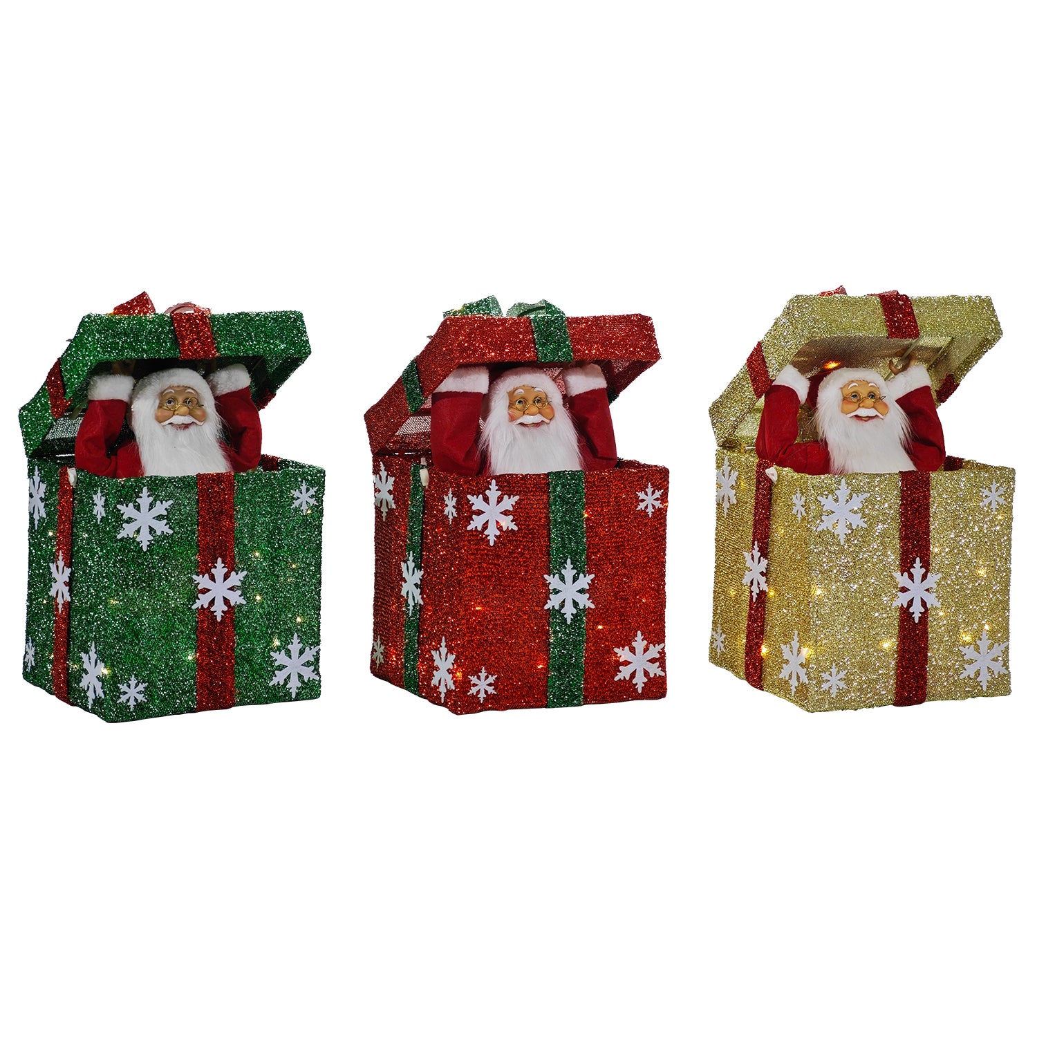 VESTIAMO CASA GRAN NATALE - Pacco Regalo Luminoso con Babbo Natale e Musica