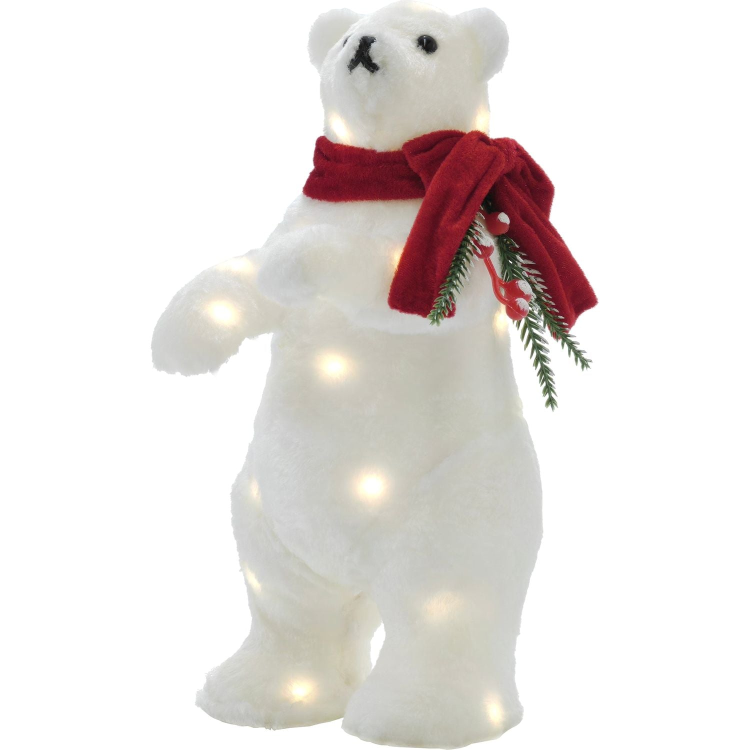 DICTROLUX - Orso Polare Luminoso 30 Led Bianco Caldo h30 cm