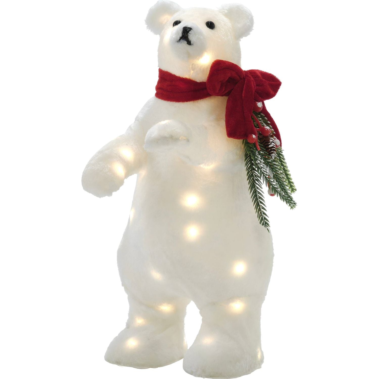 DICTROLUX - Orso Polare Luminoso 40 Led Bianco Caldo h40 cm