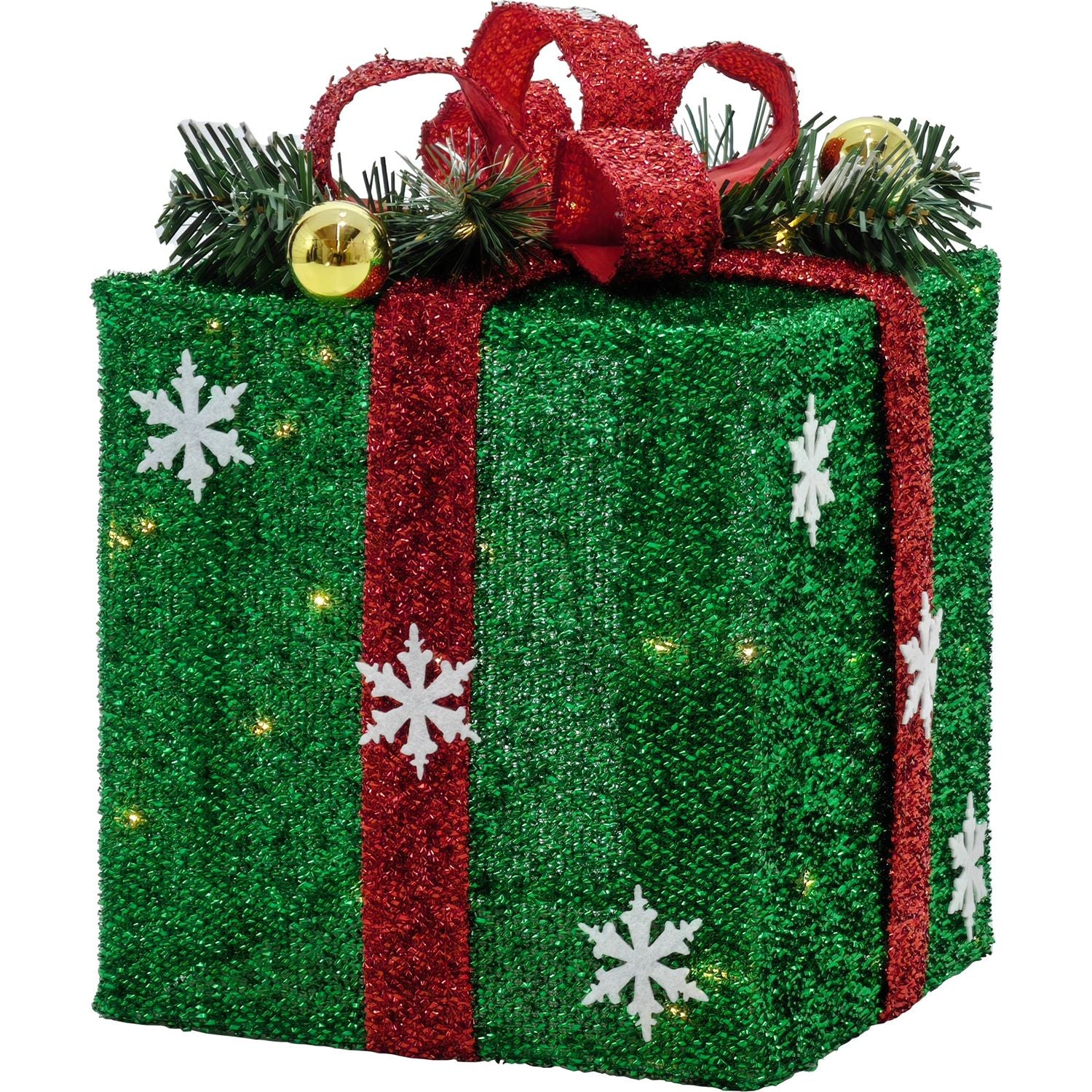 DICTROLUX - Pacco Regalo Luminoso 33 Led Bianco Caldo h25 cm