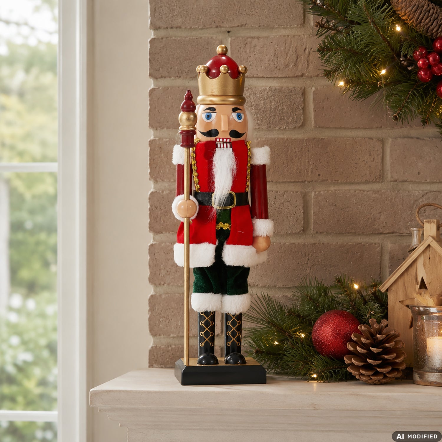 VESTIAMO CASA GRAN NATALE - Schiaccianoci Natalizio Decorativo in Legno h38,5 cm