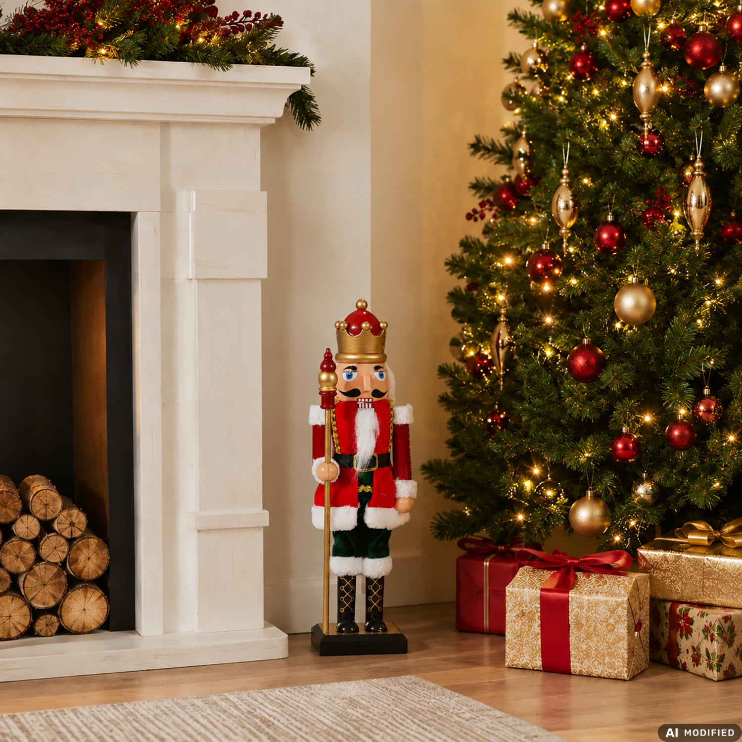 VESTIAMO CASA GRAN NATALE - Schiaccianoci Natalizio Decorativo in Legno h60 cm