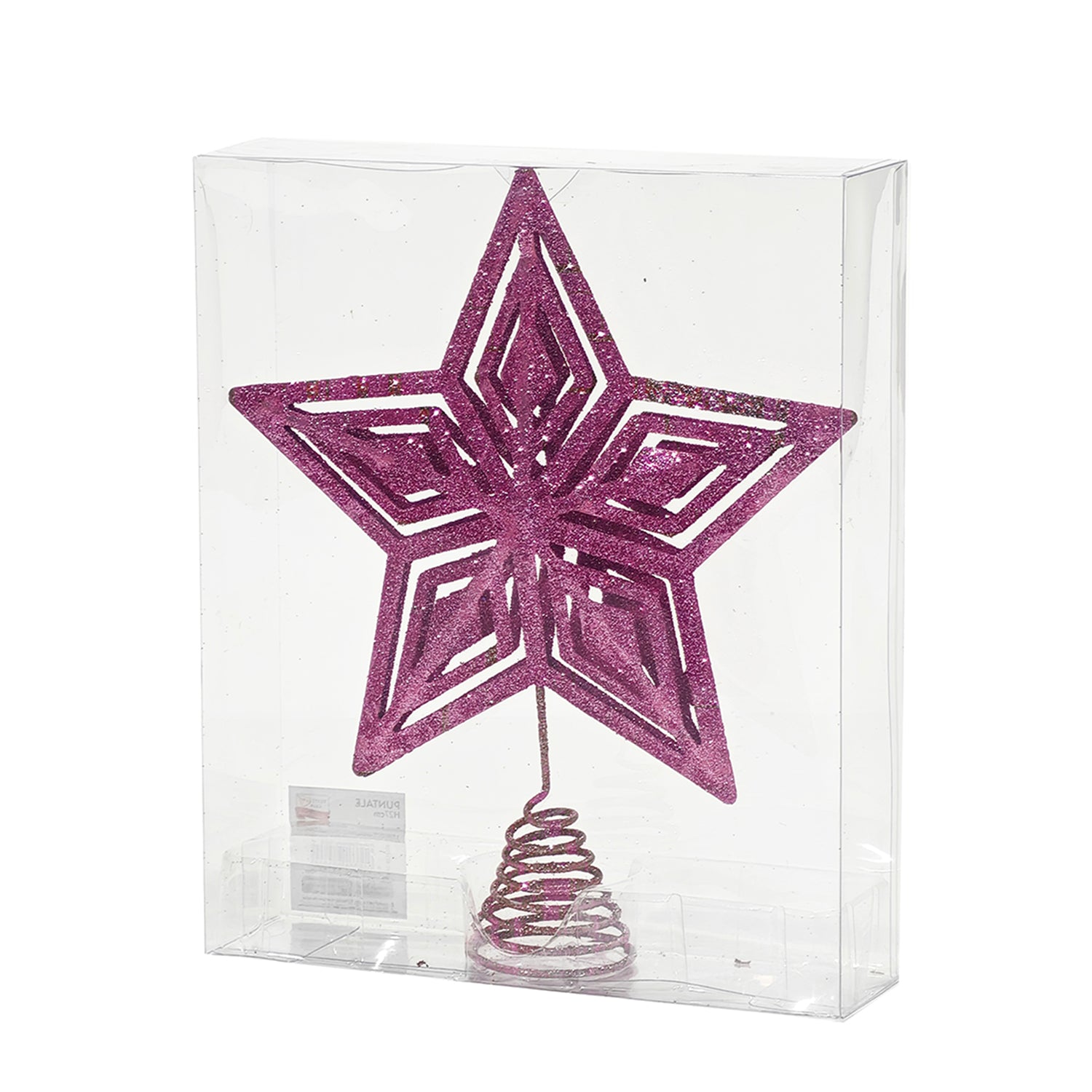 Puntale A Stella Glitterato Per Albero Di Natale – Amosfun – 20 Cm – Colore Rosa Oro – In Ferro Per Decorazione Casa - 6