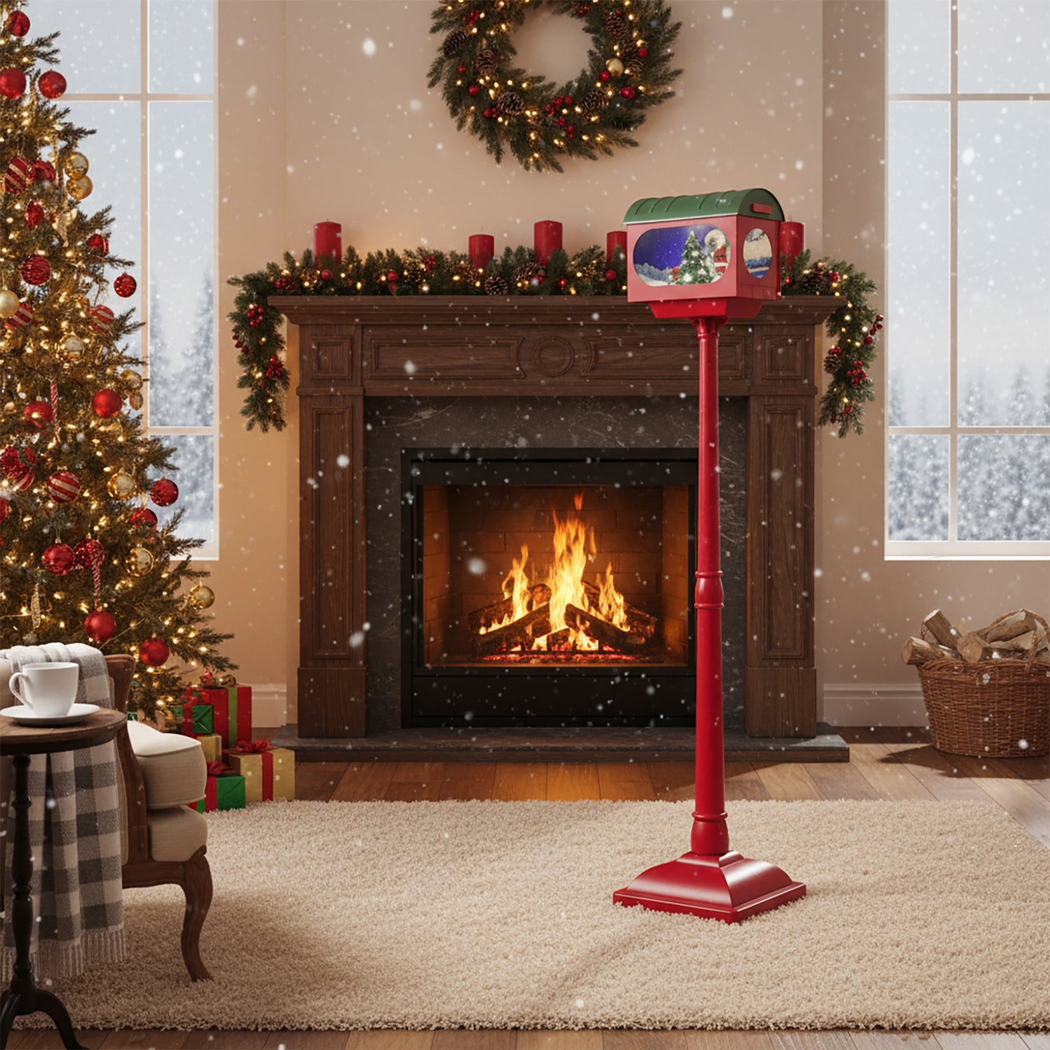 VESTIAMO CASA GRAN NATALE - Lampione Natalizio con Cassetta Postale h150 cm